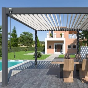 Pergola bioclimatica Ombréa autoportante 3x6M in alluminio