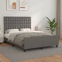 Giroletto con Testiera Grigio 140x200 cm in Similpelle 3125577