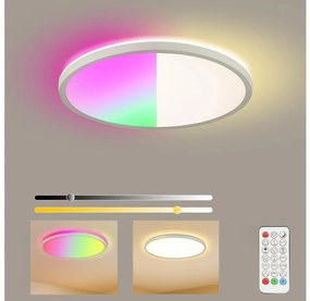 Brilagi - Lampada LED RGB dimmerabile ULTRA SLIM 18W 230V Ø30 cm bianco+DO