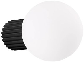 Lampada da parete nera ø 12 cm Orbital – Sollux