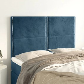 Testiere 4 Pz Blu Scuro 72x5x78/88 Cm İn Velluto /