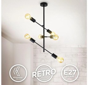 B.K. Licht 1344 - Lampadario su palo 6xE27/60W/230V