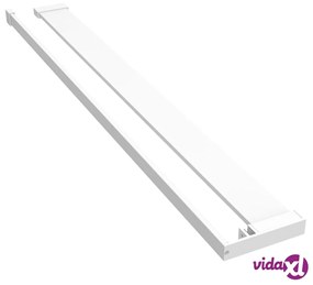 vidaXL Mensola Doccia per Parete Doccia Walk-in Bianca 90 cm Alluminio