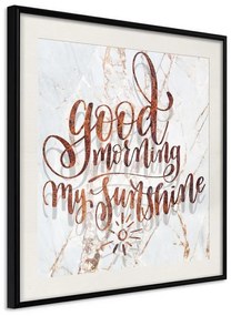 Poster  Good Morning (Square)  Cornice Quadri Cornice nera con pass-partout, Larghezza x Altezza Home decor 20x20