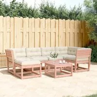 Set Divani Giardino 6 pz con Cuscini Legno Massello di Douglas 3217038