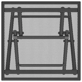 Tavolo da giardino pieghevole antracite 38x38x38cm rete acciaio