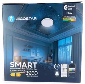 Aigostar - Plafoniera LED RGBW dimmerabile 36W 230V con telecomando
