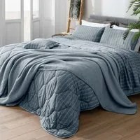 Trapunta matrimoniale blu righe Eco Dreams