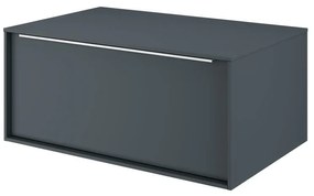 Mobile da bagno sotto lavabo Neo marrone laccato opaco L 75 x H 33 x P 48 cm 1 cassetto, lavabo non incluso