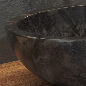 Lavabo in marmo colore nero 45cm | Litos-LEN40 - KAMALU