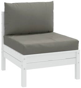 Cuscini Per Pallet 2 Pz Grigio Scuro Mélange İn Tessuto /