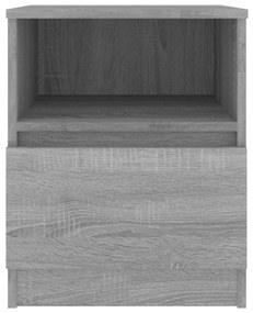 Comodini 2 pz grigio sonoma 40x40x50 cm in legno multistrato