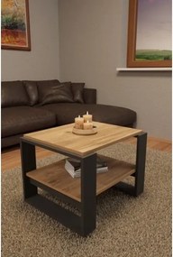 Tavolino Basso Da Salotto Stile Moderno 63x54x45 Axel Rovere E Antracite