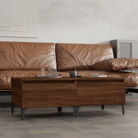 Tavolini 2pz rovere marrone 50x46x35cm in legno multistrato