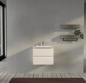 Mobile bagno 60 cm sospeso Bianco opaco - Sofia