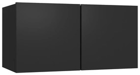Mobile porta tv sospeso nero 60x30x30cm