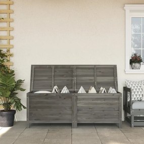 Contenitore Da Giardino Antracite 150x50x56,5 Cm Massello Abete /