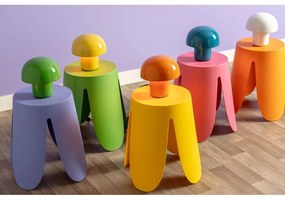 Lampada da tavolo bianca con paralume in metallo (altezza 20 cm) Fat Mushroom - Leitmotiv