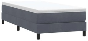 Giroletto A Molle Senza Materasso Grigio Scuro 90x210cm Velluto /