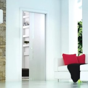 Porta scorrevole Secret grigio L 83 x H 212 cm reversibile