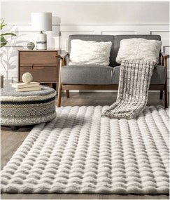 Tappeto bianco lavabile 150x230 cm Bubble White - Mila Home