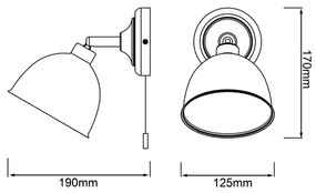 Brilliant - Faretto da parete TELIO 1xE14/28W/230V rosa