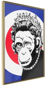 Poster  Banksy: Monkey Queen  Cornice Quadri Cornice d'oro, Larghezza x Altezza Home decor 20x30