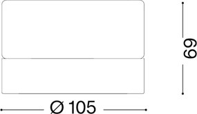 Ideal Lux - Plafoniera LED da bagno LOLLY 1xGX53/9W/230V Ø10,5 cm nero/fumé