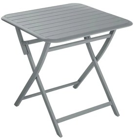 Tavolo da pranzo per giardino pieghevole Idaho NATERIAL struttura e superficie in alluminio per 2 persone 75x75cm