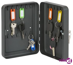 Practo Home Cassetta Chiavi con Serratura 24 Chiavi Antracite Opaco