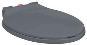 Copriwater Chiusura Ammortizzata E Sgancio Rapido Grigio Ovale /