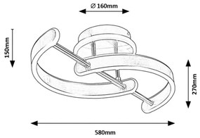 Rabalux 71052 - Lampadario a plafone LED JARNELLE LED/30W/230V
