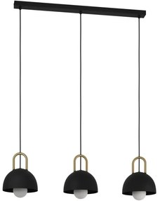 Eglo 99694 - Lampadario su corda CALMANERA 3xE27/40W/230V nero