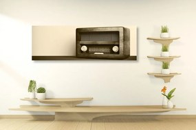 Quadro su tela – Radio retrò in seppia