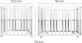 Lettino bianco con ruote 100x75 cm Style – Roba