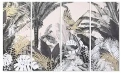 Set di 4 quadri DKD Home Decor Tropicale (160 x 3,8 x 100 cm)