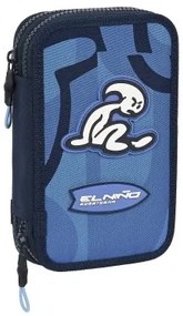 Astuccio per la Scuola con Accessori El Niño Bahia Azzurro 12.5 x 19.5 x 4 cm (28 Pezzi)