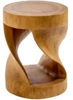 Sgabello 'Twister' in legno di Suar by Cipi 34,5 x 46h cm