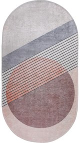 Tappeto lavabile in rosa-grigio chiaro 120x180 cm Oval - Vitaus