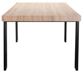 Tavolo da pranzo con piano effetto rovere in colore naturale 90x160 cm Azuma - Støraa