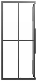 Cabina Doccia ESG Semi Smerigliato 90x70x180 cm Nera