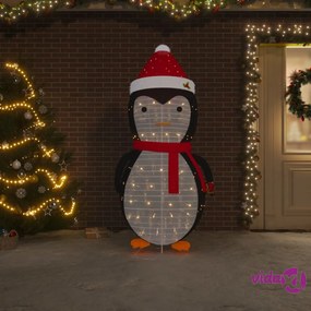 vidaXL Figura Decorativa Pinguino Natale con LED Tessuto Lusso 180cm