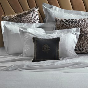 Completo Lenzuola in Raso Jacquard Logo-jacquard