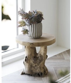 Tavolino rotondo in teak massiccio ø 40 cm Palena – House Nordic