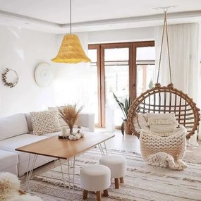 Immax 08273L - Lampadario a sospensione con filo NATURALEZA 1xE27/40W/230V diametro 45 cm rattan