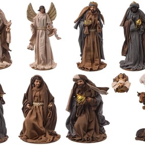 Set di 11 statuine natività per presepe in ceramica H 23 cm