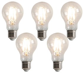 Set di 5 Lampadine LED dimmerabili a 3 livelli E27 A60 5W 500lm 2700K