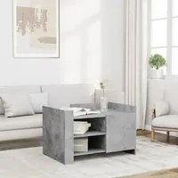 Tavolino Salotto Grigio Cemento 80x50x50 cm Legno Multistrato 848356