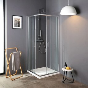 Box Doccia Scorrevole In Cristallo 75X75 Ad Angolo | Lima