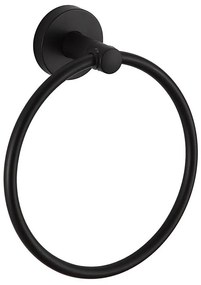 Aqualine - Appendiabiti da parete SAMBA diametro 15,5 cm nero